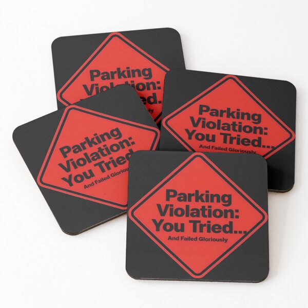 Item preview, You Tried Failed Gloriously Parking Sticker | Funny Red Violation Decal | Sarcastic Bad Driver Humor designed and sold by GiftLore Studio.