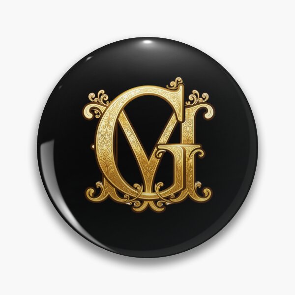 Item preview, GM Gold Monogram – Elegant Golden Yellow Initials on Transparent designed and sold by GuffyGlowVault.