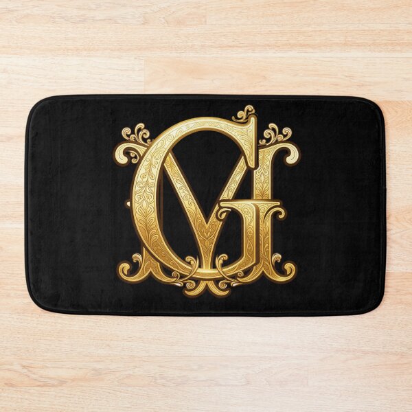 Item preview, GM Gold Monogram – Elegant Golden Yellow Initials on Transparent designed and sold by GuffyGlowVault.