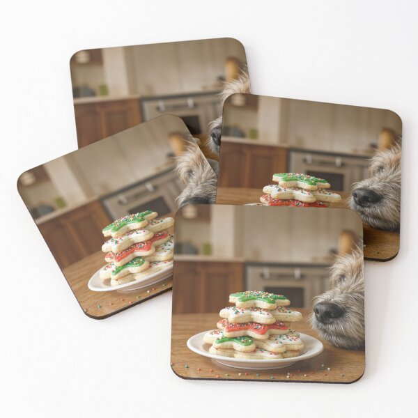 Item preview, Dog Sniffing Christmas Star Cookies With Sprinkles designed and sold by Maria Dryfhout.