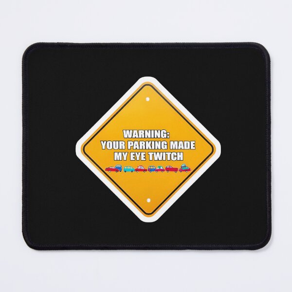 Item preview, Parking Made My Eye Twitch Sticker | Funny Warning Sign Decal | Cartoon Cars Bad Parking Humor designed and sold by GiftLore Studio.