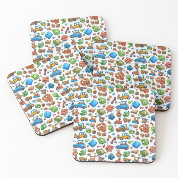 Item preview, Colorfull cars and toys pattern for boys designed and sold by SmileshareShop.
