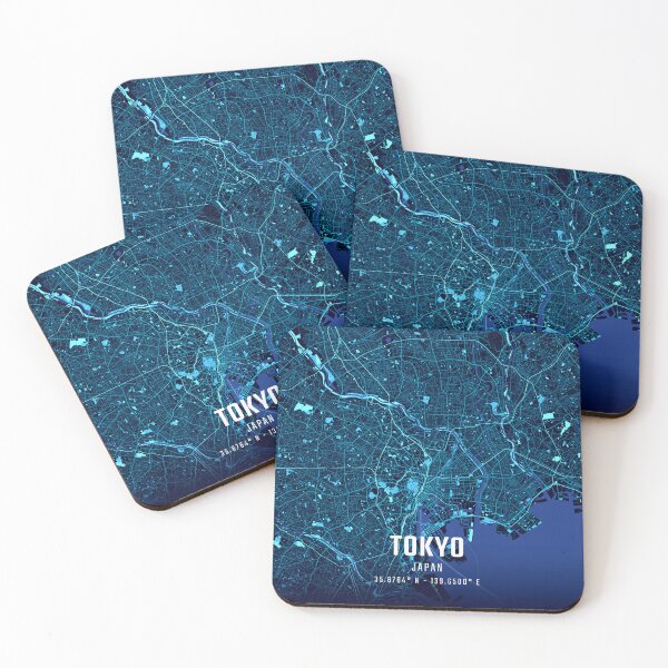 Item preview, Tokyo Midnight City Map designed and sold by HomeLivingCo.