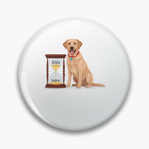 Item preview, Labrador With Hourglass – New Year 2026 Begins Countdown Dog designed and sold by MuniraWearify.