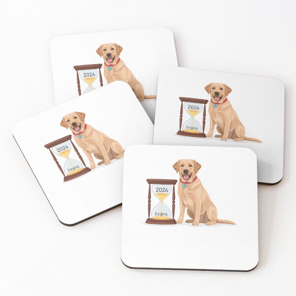 Item preview, Labrador With Hourglass – New Year 2026 Begins Countdown Dog designed and sold by MuniraWearify.