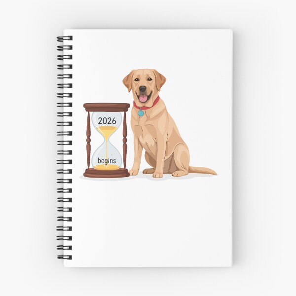 Item preview, Labrador With Hourglass – New Year 2026 Begins Countdown Dog designed and sold by MuniraWearify.