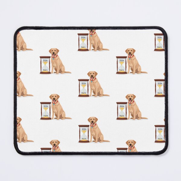 Item preview, Labrador With Hourglass – New Year 2026 Begins Countdown Dog designed and sold by MuniraWearify.