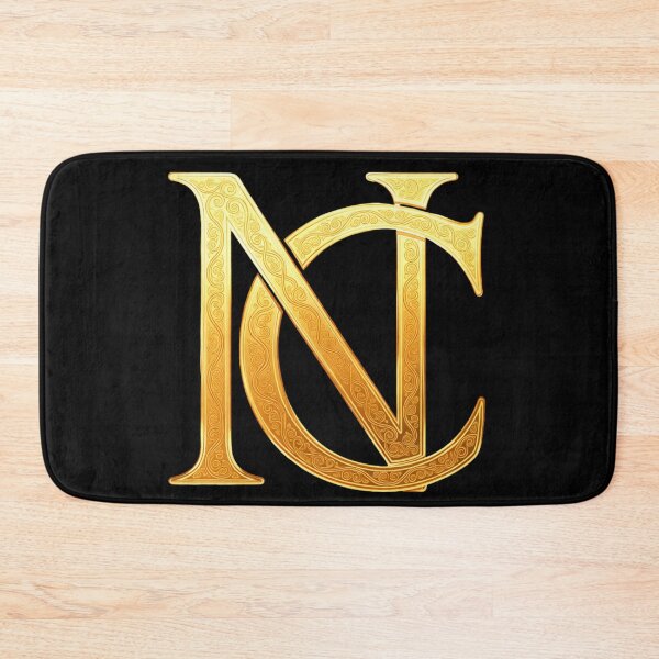 Item preview, NC Gold Monogram – Elegant Golden Yellow Initials on Transparent designed and sold by GuffyGlowVault.