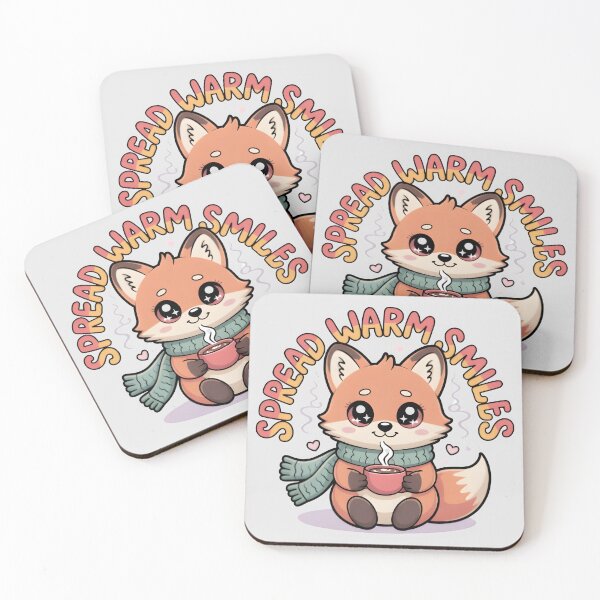 Item preview, Cute Cozy Fox with Coffee – Spread Warm Smiles – Kawaii Animal Illustration designed and sold by SoftyDesigns.