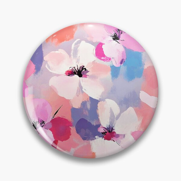 Artikelvorschau, Moderne zeitgenössische rosa, creme und Aqua Floral Abstract entworfen und verkauft von DEC02.