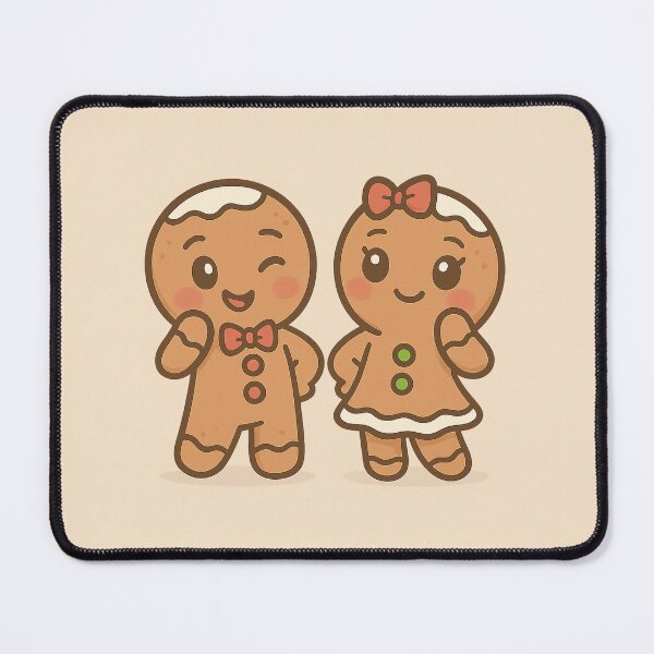 Item preview, Flirty Kawaii Gingerbread Couple designed and sold by Bratak.