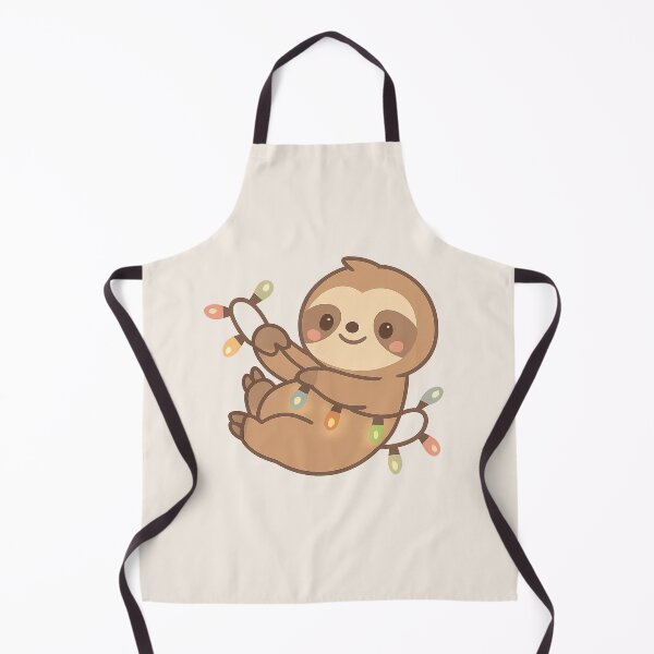 Item preview, Cute Sloth Hanging from Christmas Lights Garland designed and sold by Bratak.