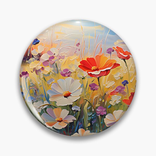 Artikelvorschau, Fröhliches Feld bunter Blumen Kunst im impressionistischen Stil entworfen und verkauft von DEC02.