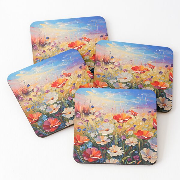 Artikelvorschau, Fröhliches Feld bunter Blumen Kunst im impressionistischen Stil entworfen und verkauft von DEC02.