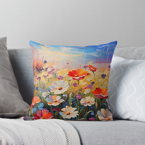 Artikelvorschau, Fröhliches Feld bunter Blumen Kunst im impressionistischen Stil entworfen und verkauft von DEC02.
