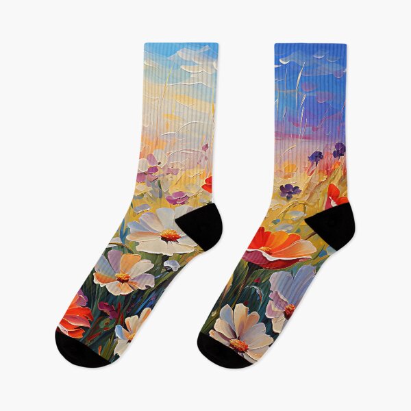 Item preview, Joyful Field Of Colorful Flowers Impressionist-Style Art designed and sold by DEC02.