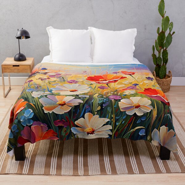 Item preview, Joyful Field Of Colorful Flowers Impressionist-Style Art designed and sold by DEC02.