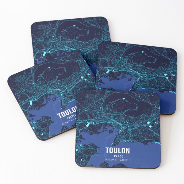 Item preview, Toulon Midnight City Map designed and sold by HomeLivingCo.