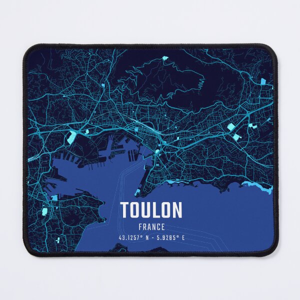 Item preview, Toulon Midnight City Map designed and sold by HomeLivingCo.