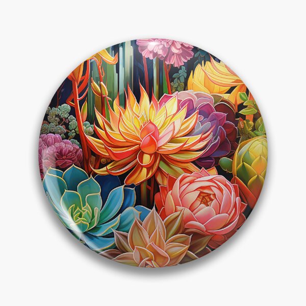 Item preview, Southwest Succulent Garden Art In Beautiful Bold Colors designed and sold by DEC02.