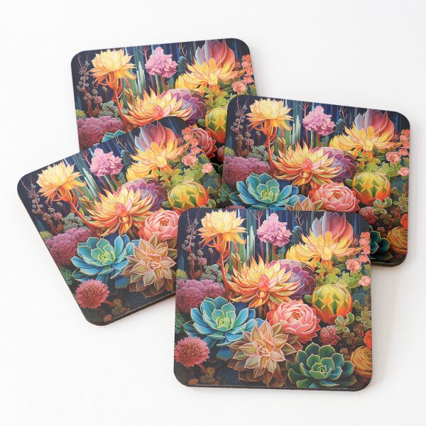 Item preview, Southwest Succulent Garden Art In Beautiful Bold Colors designed and sold by DEC02.