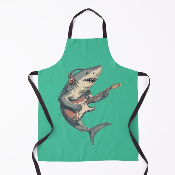 Item preview, Shark playing electric guitar designed and sold by MoonFishMM.