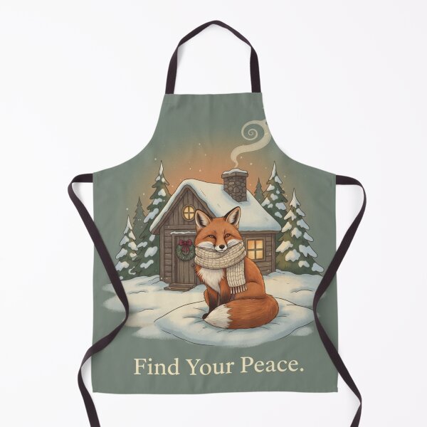 Item preview, Find Your Peace | Cozy Cottage Core Christmas Fox Design designed and sold by kinany00.