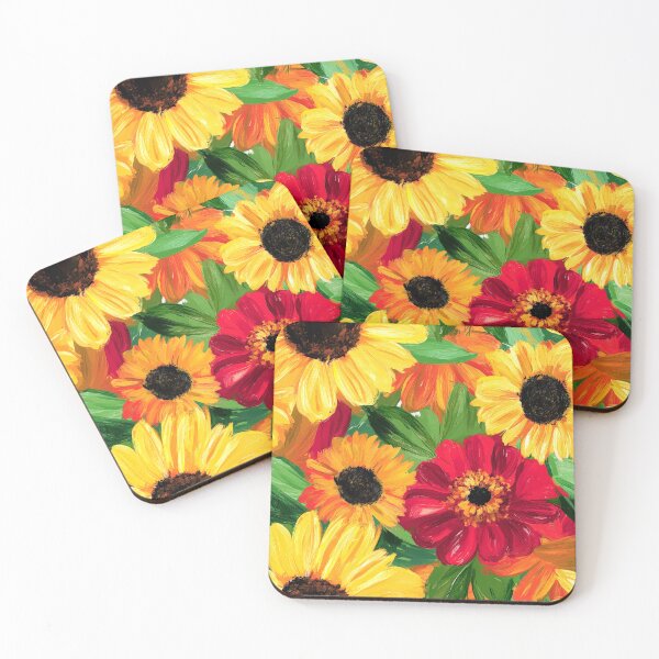 Item preview, Yellow Sunflowers And Red Flower Modern Contemporary Art designed and sold by DEC02.
