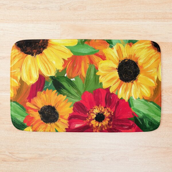 Item preview, Yellow Sunflowers And Red Flower Modern Contemporary Art designed and sold by DEC02.