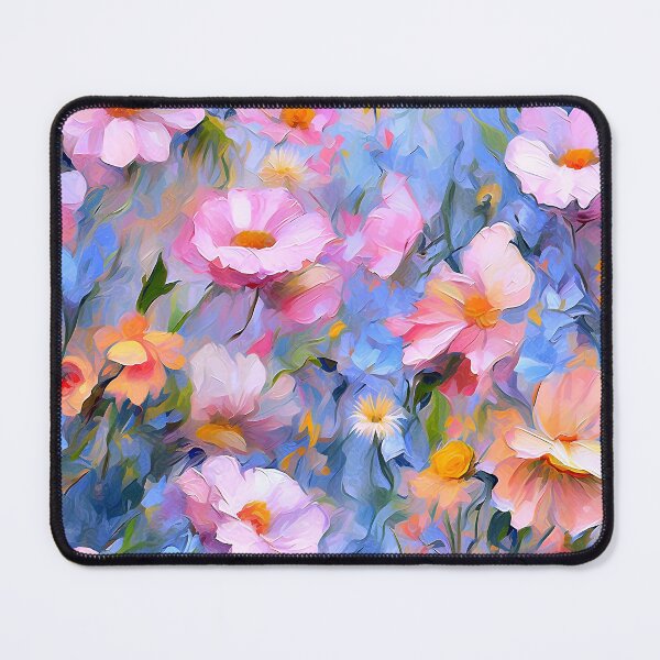 Item preview, Fairytale Fantasy Pink Floral Abstract On Sky Blue designed and sold by DEC02.