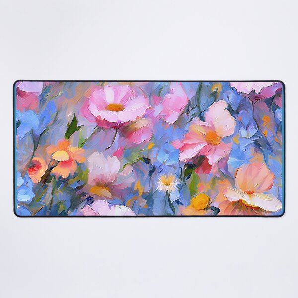 Item preview, Fairytale Fantasy Pink Floral Abstract On Sky Blue designed and sold by DEC02.