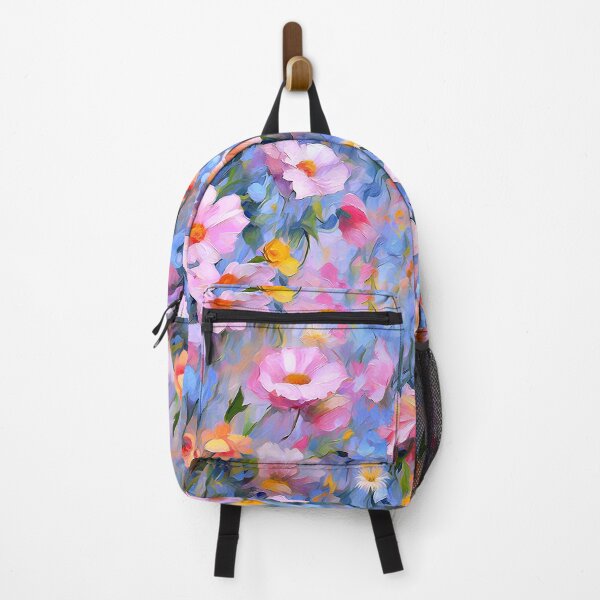 Item preview, Fairytale Fantasy Pink Floral Abstract On Sky Blue designed and sold by DEC02.