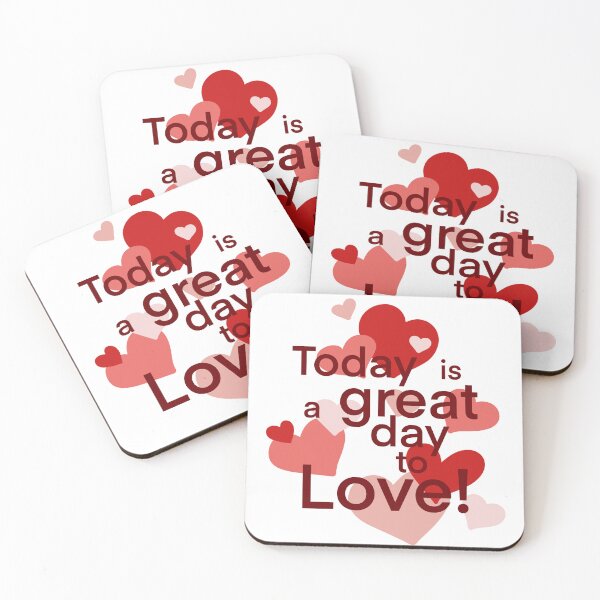 Item preview, Today is a great day to love, red and pink hearts, heart pattern, love, positive, Valentine's Day, peace, hippie, hippy designed and sold by ArtbySvetik.