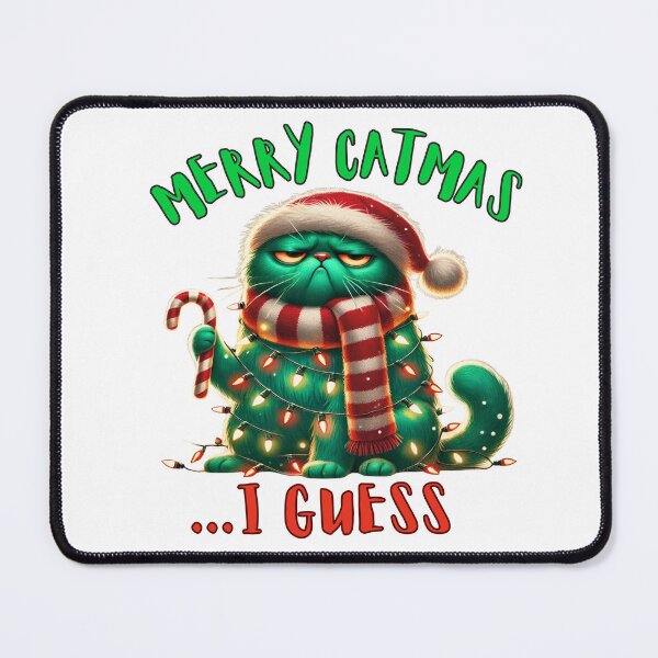Item preview, Merry Catmas - Grumpy Christmas Cat designed and sold by TherezaDesign.
