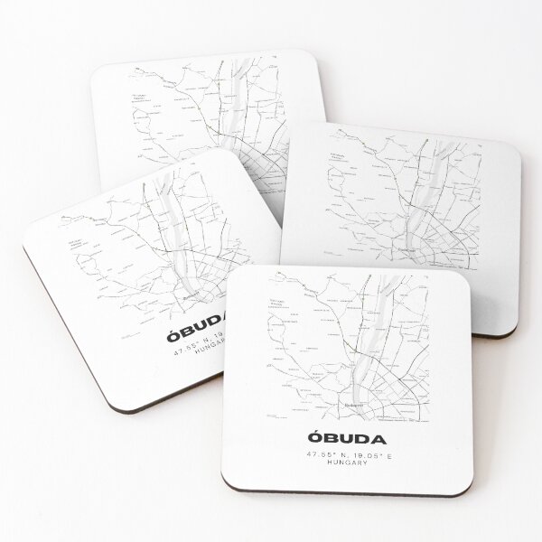 Item preview, Óbuda Minimalist Map – Budapest District III Black & White City Print designed and sold by RM-Journey.