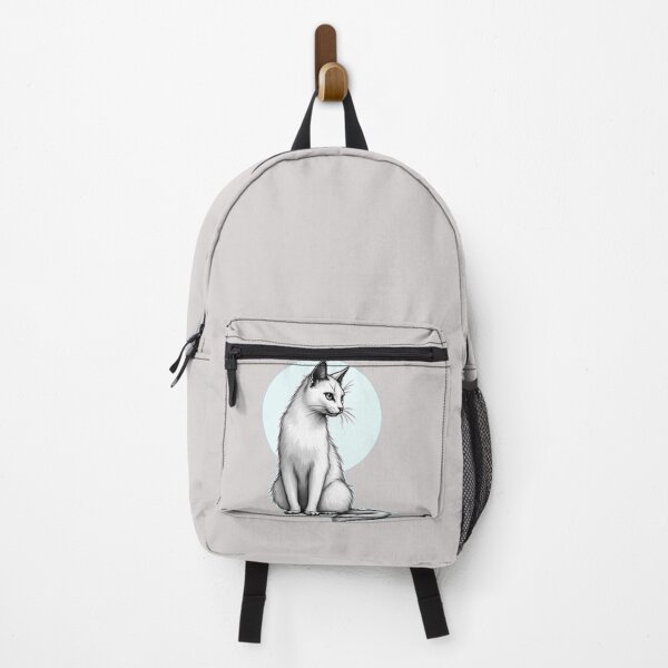 Artikelvorschau, Mondlichtkatze – Minimalistische, stille Anmut – Majestätisches Design für eine weiße Katze entworfen und verkauft von PriyaMagic.