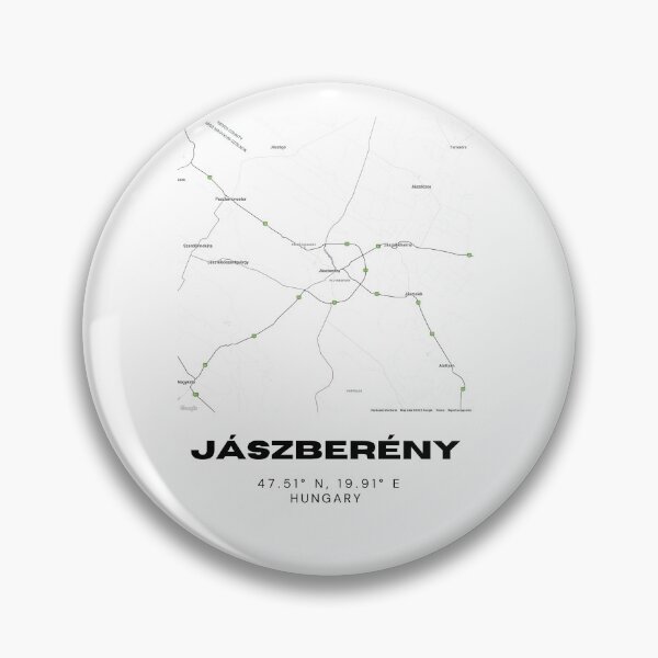 Item preview, Jászberény Minimalist Map Print – Stylish Black & White Hungary Artwork designed and sold by RM-Journey.