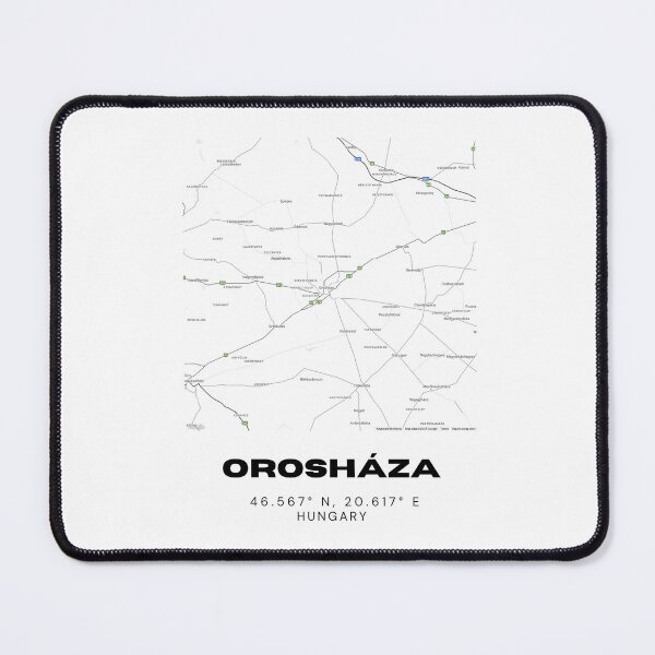 Item preview, Orosháza City Map – Minimalist Black & White Hungary Poster designed and sold by RM-Journey.