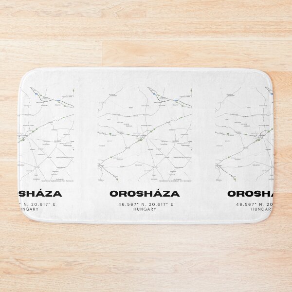 Item preview, Orosháza City Map – Minimalist Black & White Hungary Poster designed and sold by RM-Journey.