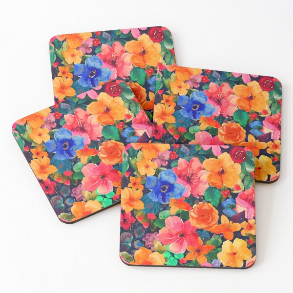 Item preview, Boldly Colorful Watercolor-Style Flowers Design Art designed and sold by DEC02.