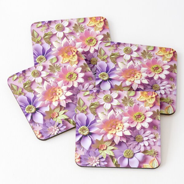 Item preview, Pink, Lilac, And Yellow Floral 3-D Style Pattern  designed and sold by DEC02.