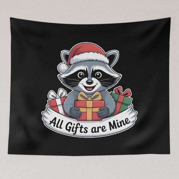 Item preview, Christmas Raccoon – All Gifts Are Mine designed and sold by HAPPYinPIECES.