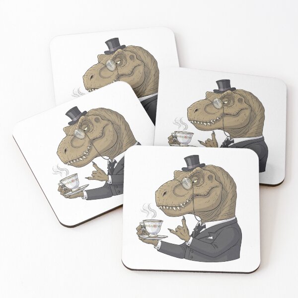 Item preview, Sophisti-Rex | Fancy Tea-Sipping Dinosaur designed and sold by DinoPrints-shop.
