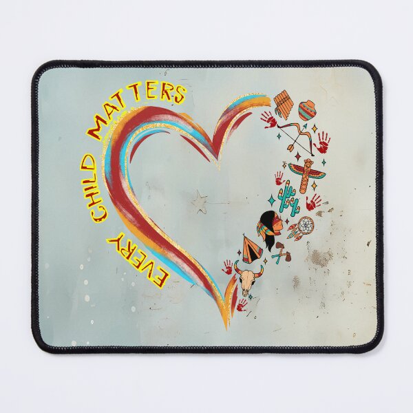 Item preview, Every Child Matters – Multicolored Heart with Tribal Symbols designed and sold by MysticOzzy.