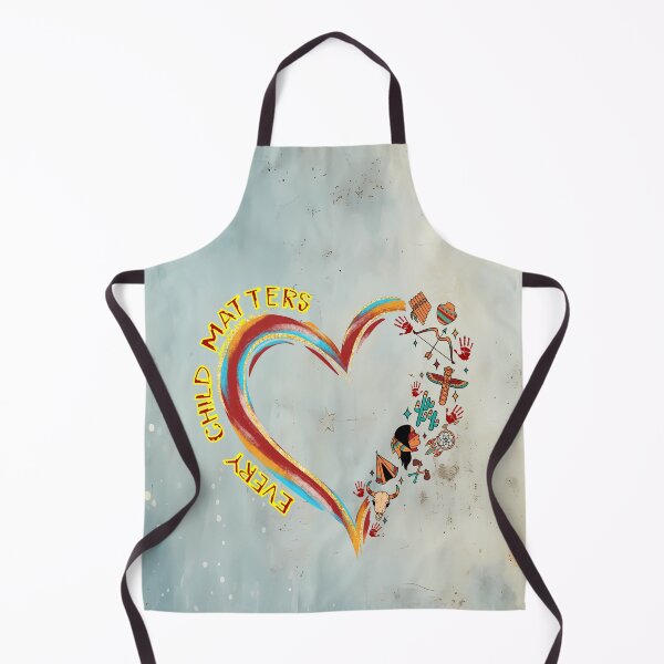 Item preview, Every Child Matters – Multicolored Heart with Tribal Symbols designed and sold by MysticOzzy.