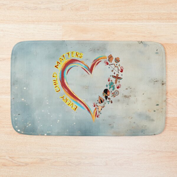 Item preview, Every Child Matters – Multicolored Heart with Tribal Symbols designed and sold by MysticOzzy.