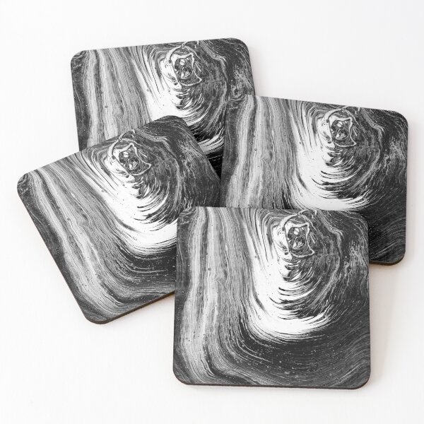 Item preview, Monochrome Devourer - Black and White Acrylic Paint Pour  designed and sold by ArtisticLynnsanity.