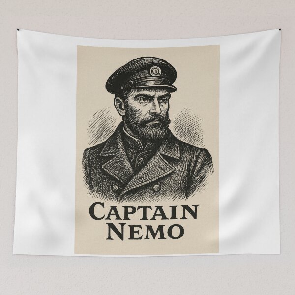 Item preview, Captain Nemo – Vintage Ink Illustration designed and sold by TTC-Creative.