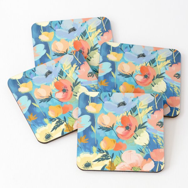 Item preview, Fairytale Fantasy Blue And Peach Storybook Floral Art designed and sold by DEC02.
