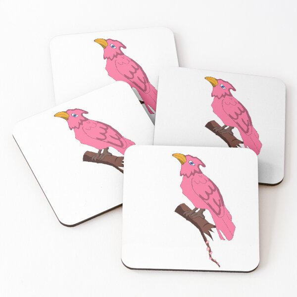 Item preview, pink pixel bird on branch  designed and sold by aradadesigner20.